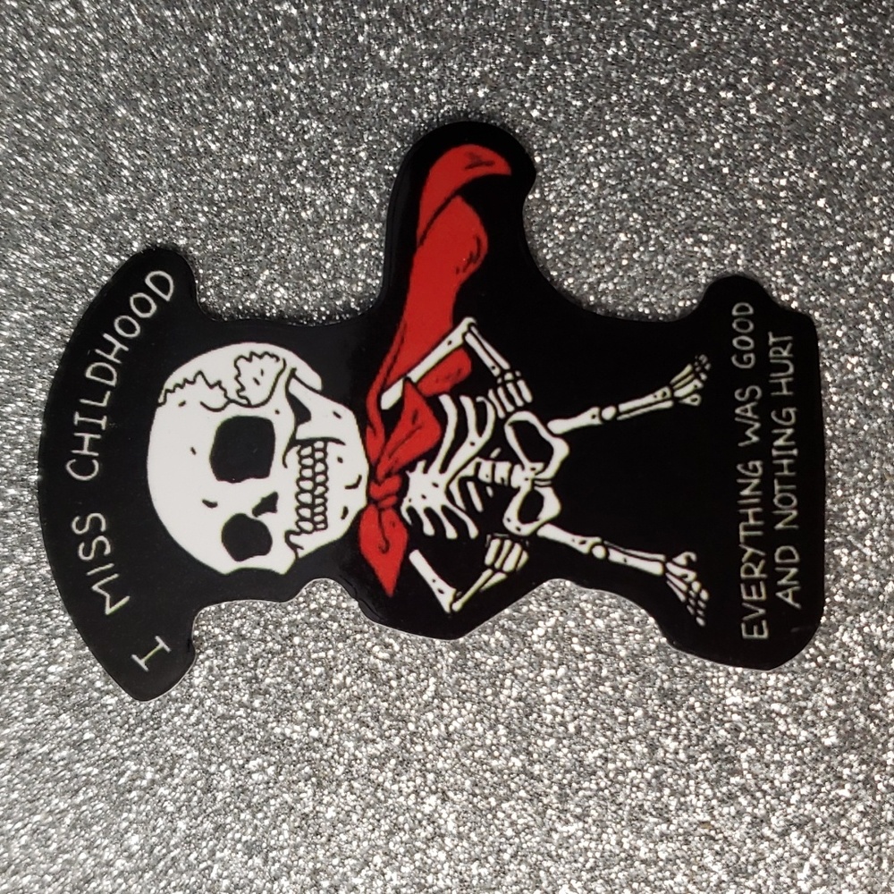 ART Gothic WATERPOOF Sticker Skeleton childhood